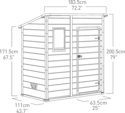 6 x 4 ft Outdoor Garden Storage Shed with Single Door